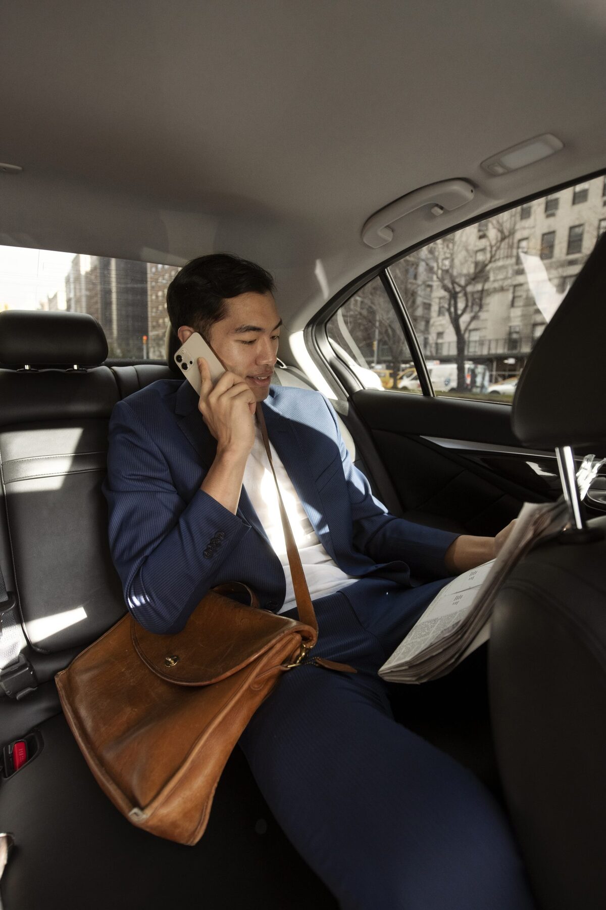 Driver preparing for a customer pickup